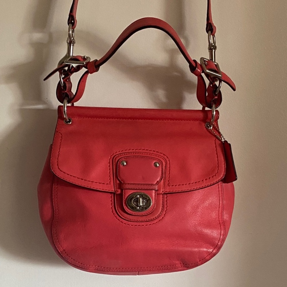 Coach Red Leather Crossbody Bag